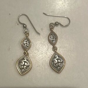 Brighton Gold and Silver Filigree Earrings